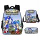 thumbnail image 1 of Mochila Super Sonic con estampado 3d, 3 uds., bolsos de hombro, estuche para lápices (hy), 1 of 2