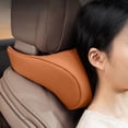 thumbnail image 5 of Car Headrest Neck Pillow, Ergonomic Cushion with Adjustable Straps Automotive Neck Support, Breathable Cloth Headrest Pillow for Cars, SUVs, Trucks, Office Chairs, 10.63 x 6.30 in, Orange, 1 Pack, 5 of 7