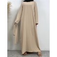thumbnail image 4 of Modest Abaya Ramadán Turquía Kaftan ropa islámica musulmana para damas vestido Hijab bata mujer musulmana caftán marroquí Vestidos, 4 of 5