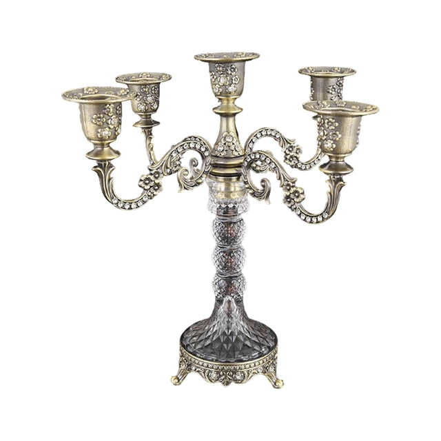 Candle Holders for Candlesticks European Style Metal Candle Holders Candle Light Dinner Prop Romantic Wedding Vintage Table Decoration Display Piece Candle Holders for Table