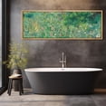 thumbnail image 5 of IDEA4WALL Extra Large Framed Canvas Print Wall Art Impressionist Garden Lush Floral Landscape Fine Art Retro Pastel Green Abstract Art Oversized Wall Decoration Relax/Calm for Living Room - 60"x20", 5 of 5