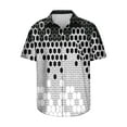 thumbnail image 5 of EQWLJWE Dress Shirt for Men's Geometric Beach Shirts Casual Button Up Short Sleeves 3D Non Positioning Printed Shirt Party Outfit Fun Holiday Costumes for Outdoor Activities, 5 of 5