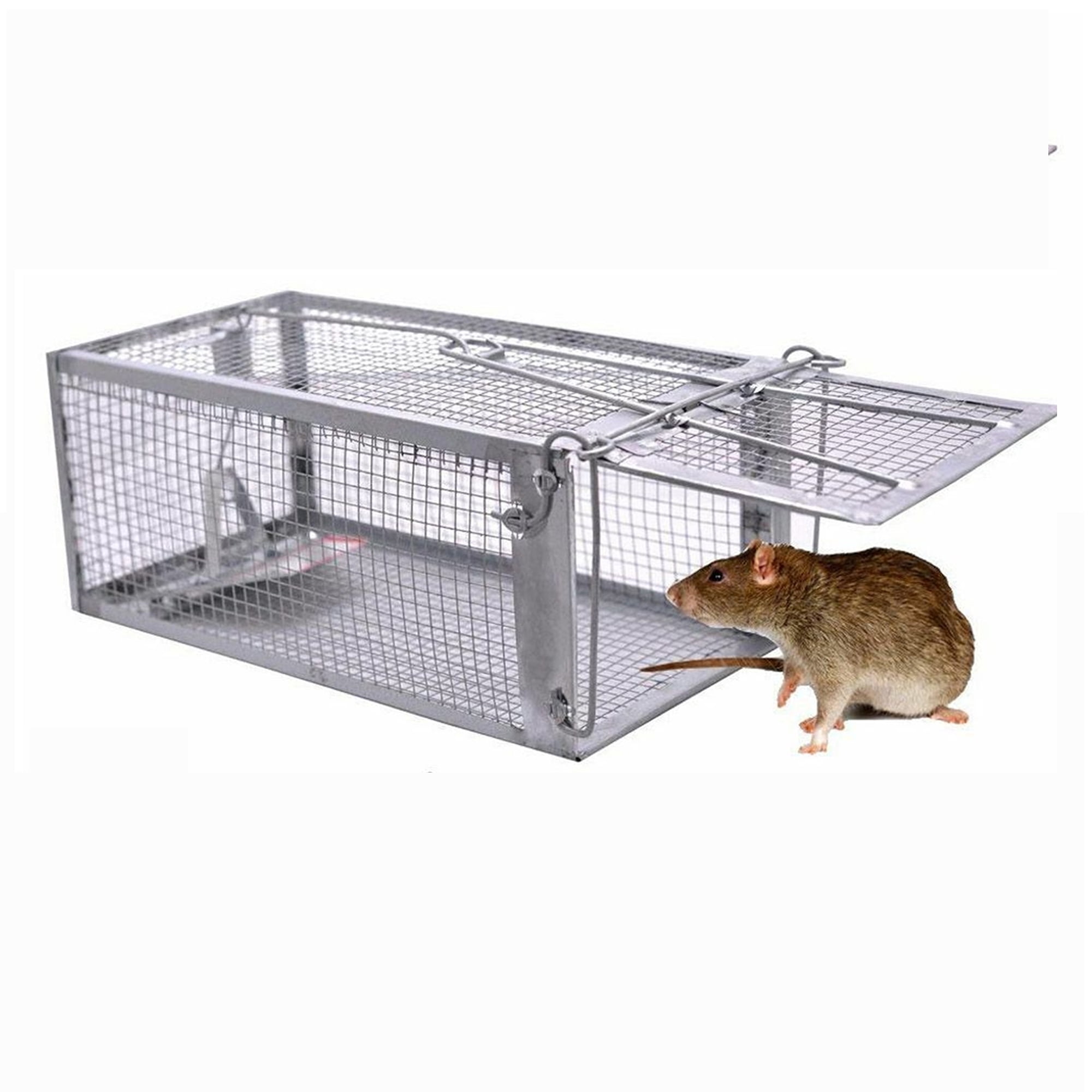 SHCKE Humane Catch and Release Live Animal Trap Cage Cat Trap for