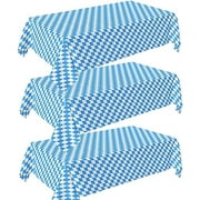 Oktoberfest Tablecloth 3 Pieces, Blue White Check Oktoberfest Tablecloth, Plastic German Oktoberfest Bavarian Table Cover for Oktoberfest Party Decorations Supplies$$Electronics Accessories