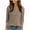 Khaki, variant on Sweater for Women 3/4 Sleeves V-neck Button Knitted Solid Color Striped Winter Casual Brushed Loose Sweater Green,Womens Tops