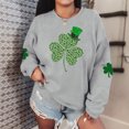 thumbnail image 4 of Besolor Chandail en Molleton pour Femmes St Patricks Day Trèfle Imprimé Manches Longues Pull Décontracté Col Rond Graphique, 4 of 4
