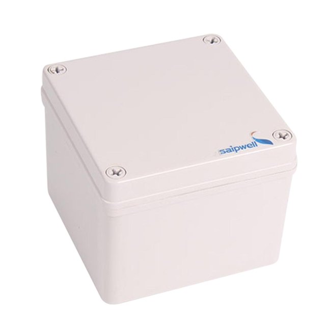 Caja Cable Caja De Conexiones Adaptable ABS Plástico IP65 Impermeable Al Aire Libre 4.92 X4.92 X3.94inch Sunnimix Caja de conexiones a prueba de agua