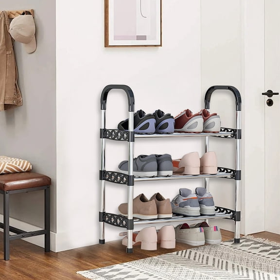 YZEGDCH Shoe Rack for Closet Shoe Rack for Small Space Shoe Organizer for Closet, Entryway, Garage & Corridor, Stackable Shoe Shelves, Medium