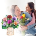thumbnail image 4 of 2025 Carnation Display Table Card – Souew Mother's Day Bouquet Large Set Three Greeting Card, Creative 3D Folding Border Handmade Card, 4 of 8