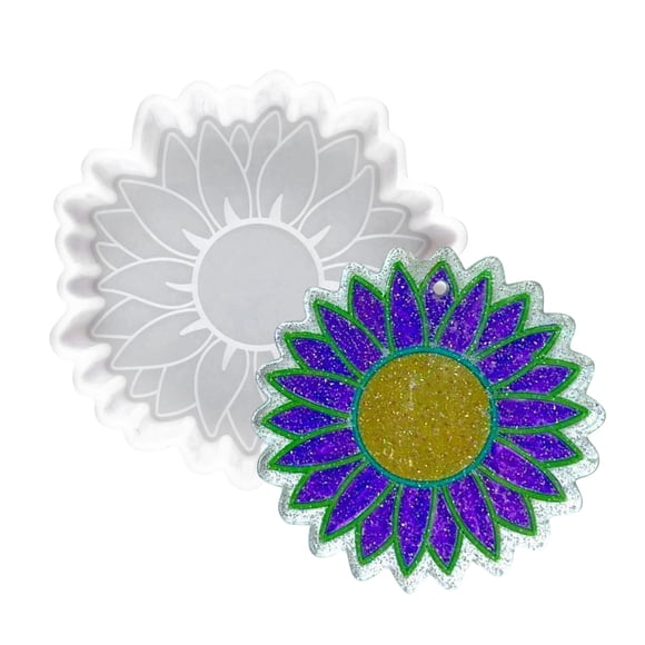 Sunflower with Stamens Freshie Mold, Sunflower with Filaments Silicone Mold for Freshies Baking Aroma Beads - DIY Handmade Car Freshies Soap Resin Molud,3D Creative Resin Molds Silicone Resin