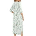 thumbnail image 6 of Long Nightgowns for Women Long Sleeve Sleepshirts Loungewear Casual Sleepwear Loose Sleep Dress with Pockets White D L, 6 of 7