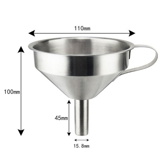 Girlsshop Kitchen Funnel Stainless Steel Funnel Large Cooking Oil ,11Cm