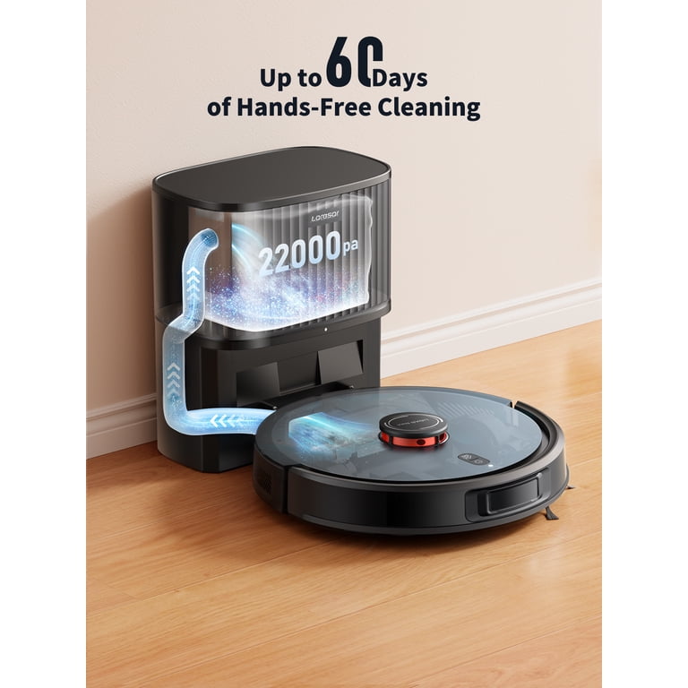 Laresar L20+ Self-Emptying Robot Vacuum and Mop, 5000Pa Suction