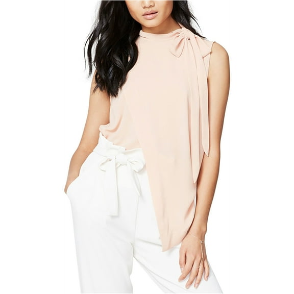 Rachel Rachel Roy Mock Neck Asymmetrical Top Pink Opal XL