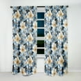 thumbnail image 2 of Designart "Nostalgic Blue Floral Romance" Floral Blackout Curtain Single Panel, 2 of 4