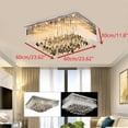 thumbnail image 4 of Luxury Square Crystal Light LED Glass Chandelier Droplet Fixture Ceiling Pendant, 4 of 12