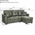thumbnail image 6 of Olive Green Convertible Sleeper Sectional Sofa with Reversible Chaise and Storage, 6 of 10