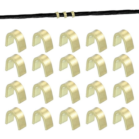 Uxcell Bow String Nocking Points Bow String Measurement Tool Brass for Recurve Compound Bowstring Archery Accessories Gold