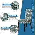 thumbnail image 4 of Stretch Dining Chair Covers Set of 4 Chair Covers for Dining Room Parsons Chair Slipcover Chair Protectors Covers Dining, Feature Modern Floral Printed Design, Green, 4 of 6
