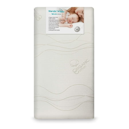 Wonder Dream Extra Firm Baby Crib Mattress and Toddler Mattress, Organic Cotton, 100% Breathable & Non Toxic, Water Repellent, Hypoallergenic, No Foam, No