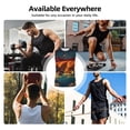 thumbnail image 3 of Yiaed Colorful Starry Sky Sleep Dog Print Men's Singlet Vests Summer Running Muscle Tank Tops Gym Undershirt Round Neck Sleeveless for man, 3 of 5