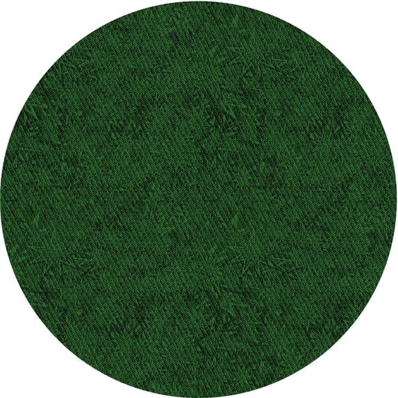 Ahgly Company Indoor Round Patterned Green Area Rugs, 7' Round