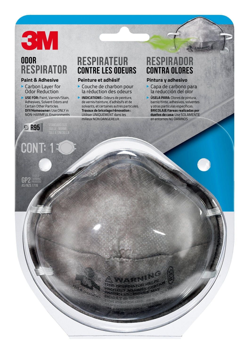 Respirateur 3M(MC) odeurs de peinture et adhésifs