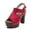 Red, variant on Clearance VerPetridure Wedge Heel Sandals Women's Sandals Summer Casual Thick Bottom Fish Mouth Solid Color Sandals