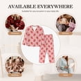thumbnail image 6 of KLL Strawberries Print Women's Long Sleeve Pajamas with Pants Sleepwear Loungewear 2 Set-Large, 6 of 7