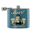 thumbnail image 2 of Beer It's a Liver Full of Fun Funny Humor Stainless Steel 5oz Hip Drink Kidney Flask, 2 of 4