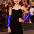 thumbnail image 2 of GDREDA Dancing and Glossy Performance Hand Sleeves for Stage Shows and Decorative Use Blue,L, 2 of 4