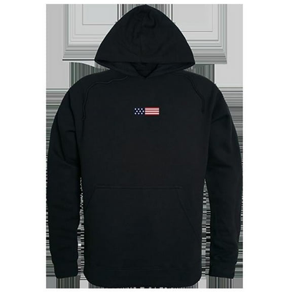 US Flag 1 Graphic Pullover Sweatshirt, Black - Medium
