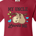 thumbnail image 4 of Inktastic My Uncle Loves Me with Sloth and Hearts Youth T-Shirt, 4 of 5