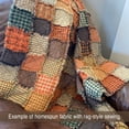 thumbnail image 2 of JCS Walnut Brown Plaid Homespun Cotton Fabric Sold by the Yard, 2 of 4