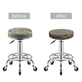 thumbnail image 5 of Round Bar Stool Seat Covers, Leopard fashion texture Elastic Round Chair Cover Stool Seat Slipcover Bar Stool Cushions Round Pad for 12-14 inch, 5 of 7