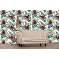 thumbnail image 3 of MuralsPrint Tropical Vintage Hibiscus Floral Removable Wallpaper, Peel and Stick Floral Wallpaper 10'L x 24''W, 3 of 6