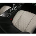 thumbnail image 3 of Almencla Universal Adjustable PU Leather Rear Car Front Seat Bottom Cover Cushion Pad Mat Grey Front, 3 of 8