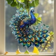 thumbnail image 6 of nvzhuang Elegant Peacock Suncatchers Cute Acrylic Hanging Window Decoration Wall Art for Home Office Present, 6 of 7