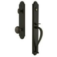thumbnail image 4 of Grandeur 848568 Arc Solid Brass Rose Dummy Full Plate 'S' Grip Handleset - Grey, 4 of 5