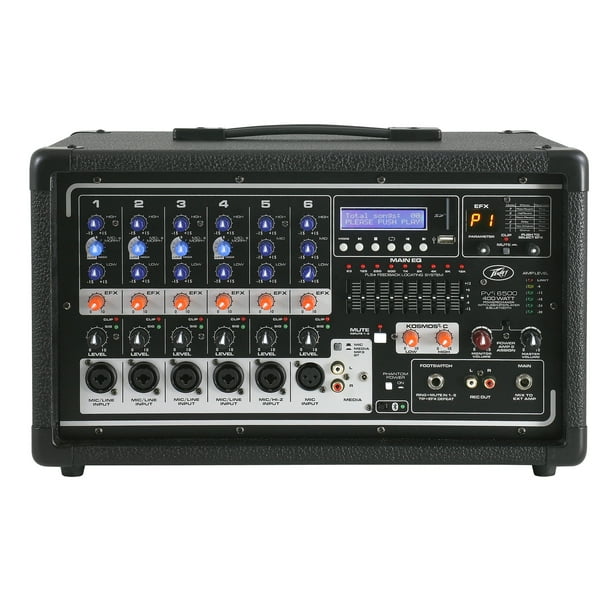 Peavey PVi 6500 400 Watt 6 Channel Powered Audio Mixer Interface PA