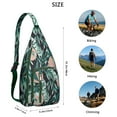 thumbnail image 2 of Hawaiian Print Sling Backpack - Colorful Monstera & Palm Leaf Design Crossbody Bag, Fashionable Multi-Functional Pack, 2 of 4