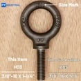 thumbnail image 4 of 3 Pcs Lifting Shoulder Eye Bolts 3/8"-16 X 1-1/4", 4 of 6