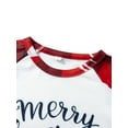 thumbnail image 5 of Elippeo Family Matching Christmas Pajamas, Baby Romper/Letter Santa Print Tops and Elk Christmas Tree Print Plaid Pants Sleepwear Set, 5 of 10