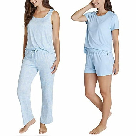 

Eddie Bauer Ladies 4-Piece Pajama Set (Blue Extra Small)