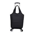 thumbnail image 4 of Carrito de la compra Fácil de limpiar Bolsa de viaje Trolley para verduras Frutas Equipaje Negro, 4 of 9
