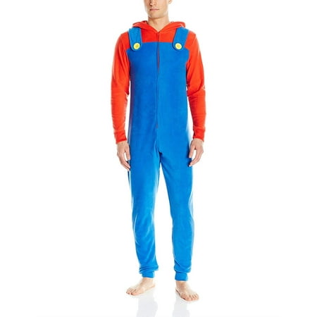 Nintendo Mario Yoshi Faux Zelda Donkey Kong Union Suit Pajama Costume, Mario, Size: