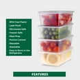 thumbnail image 3 of Set de 50 recipientes de almacenamiento de alimentos Freshware de 750 ml con tapas, 3 of 6