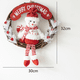 thumbnail image 2 of Decoración navideña en forma de círculo de ratán con muñeca de tela, accesorios de decoración navideña hechos a mano para colgar en la pared, 2 of 5