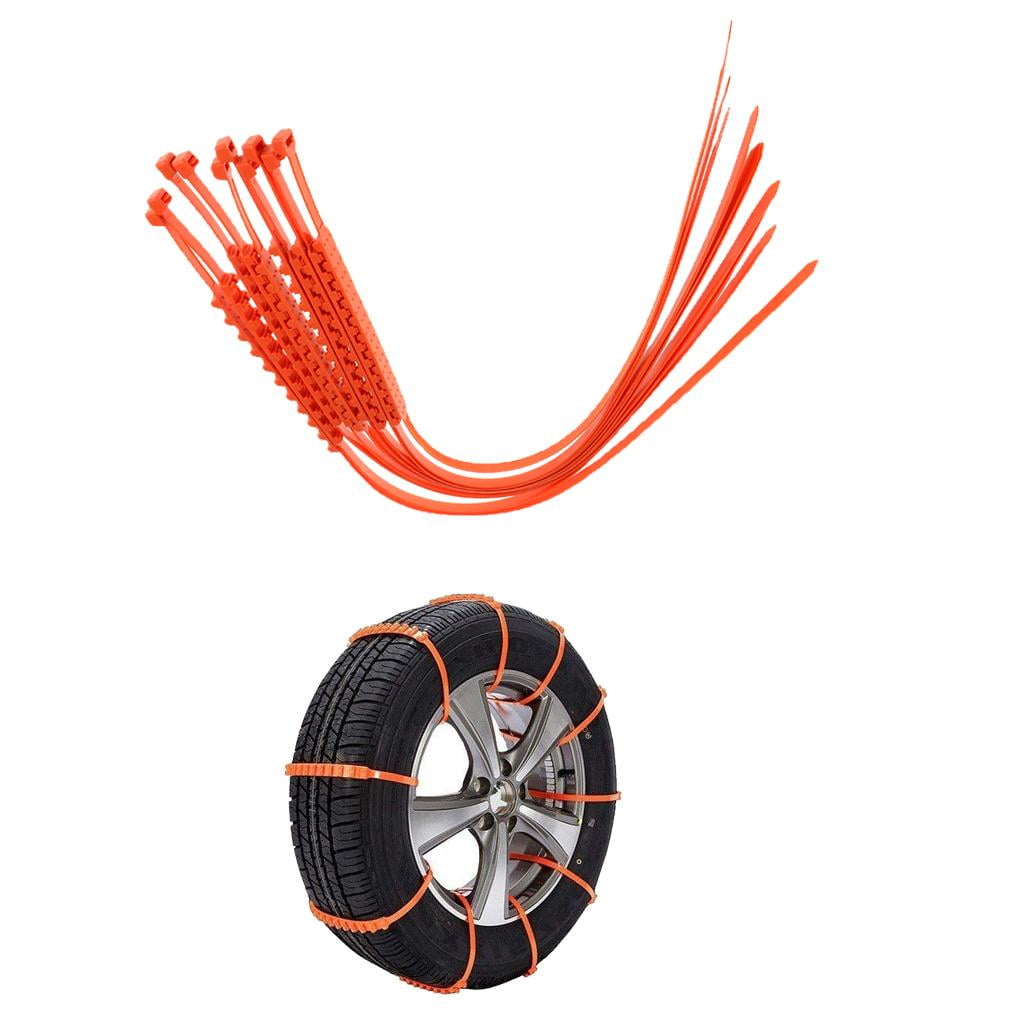Chaînes à Neige EVTSCAN - Lot De 10, Pour Pneus 185-225mm, Antidérapantes Urgence