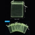 thumbnail image 2 of REGALWOVEN Organza Jewelry Bags Drawstring Little Mesh Gift Pouches Mini Candy Presents Light Green 3.54"x2.8", 2 of 6